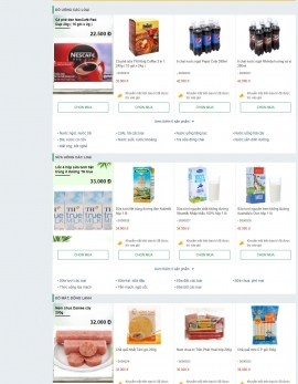 Thiết kế website bách hoá, thực phẩm, food