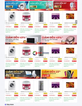 Thiết kế website điện máy chuyên nghiệp
