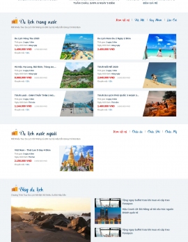 Website Travel, web du lịch, web...