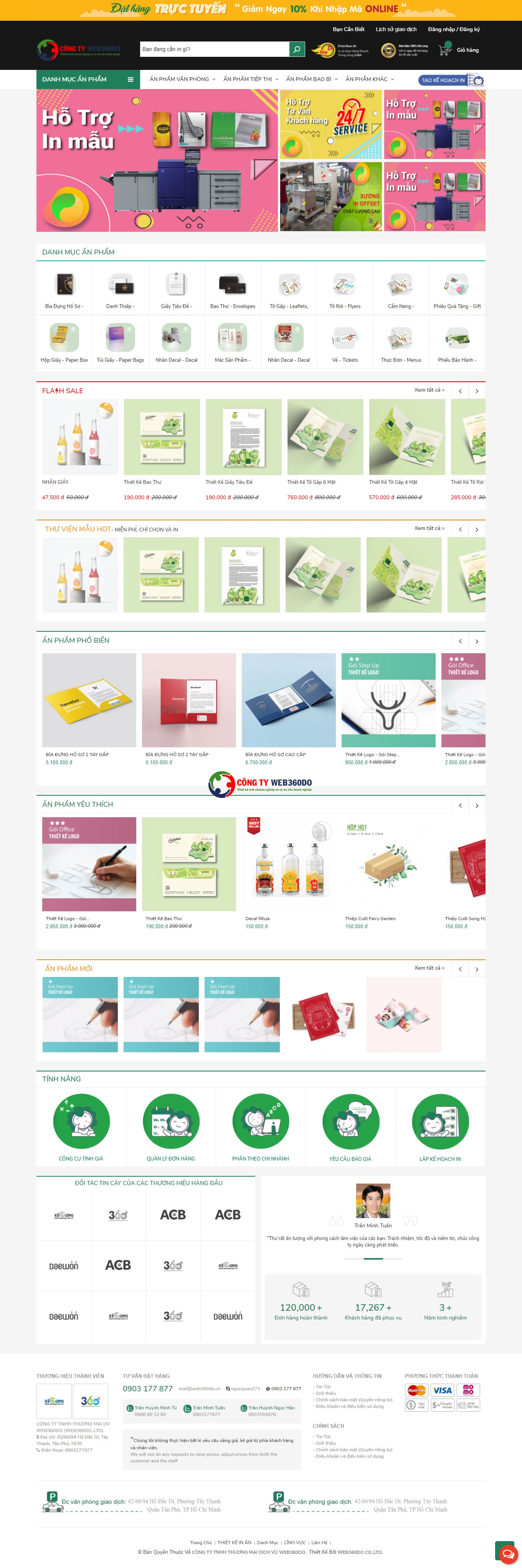 Website công ty in ấn